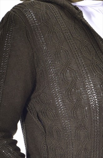 Knitwear Sweater with Hood 3203-05 Khaki 3203-05