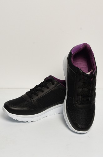 Bayan Spor Ayakkabı 50075-01 Siyah Mor