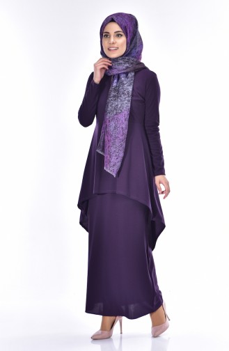 Etek Bluz İkili Takım 1028-01 Mor