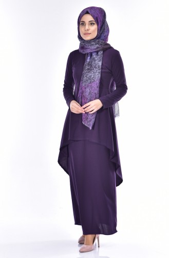 Etek Bluz İkili Takım 1028-01 Mor