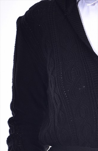 Knitwear Sweater with Hood 3203-03 Black 3203-03