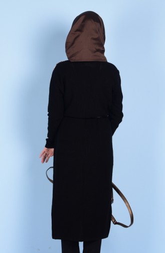 Gilet Tricot avec Poches 12020-05 Noir 12020-05