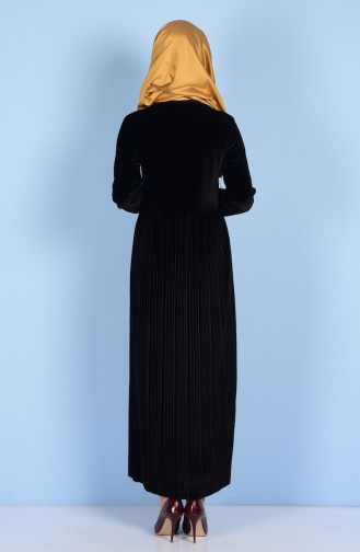 Schwarz Hijab Kleider 0171-04