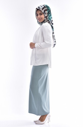 Elastic Waist Skirt 2075M-11 Almond Green 2075M-11