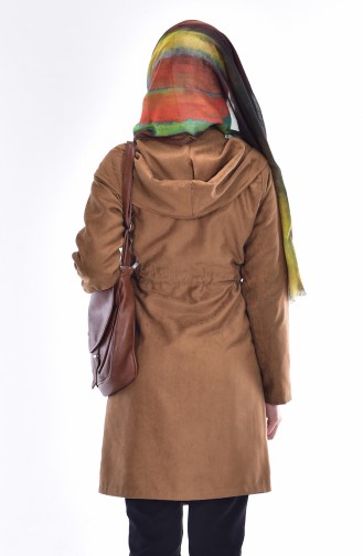 Kapüşonlu Ceket 6350-06 Camel
