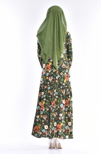 Khaki Hijab Dress 0094-04