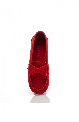 Red Woman Flat Shoe 601-2