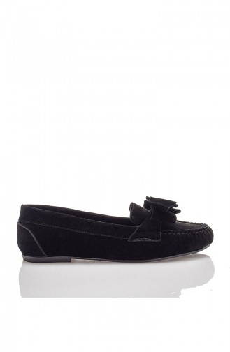 Black Woman Flat Shoe 604-2