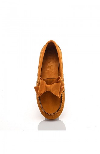 Tobacco Brown Woman Flat Shoe 606-2