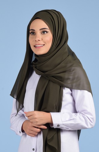 Asude Moda XL Schal aus Chiffon 50043-16 Dunkel Grün 16