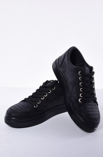 Women`s Sports Shoes 50057-03 Suede Black 50057-03