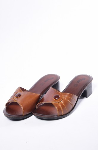 Slippers with Heels 50100-01 Tobacco 50100-01