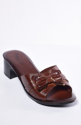 Slippers with Heels 50102-01 Tobacco 50102-01