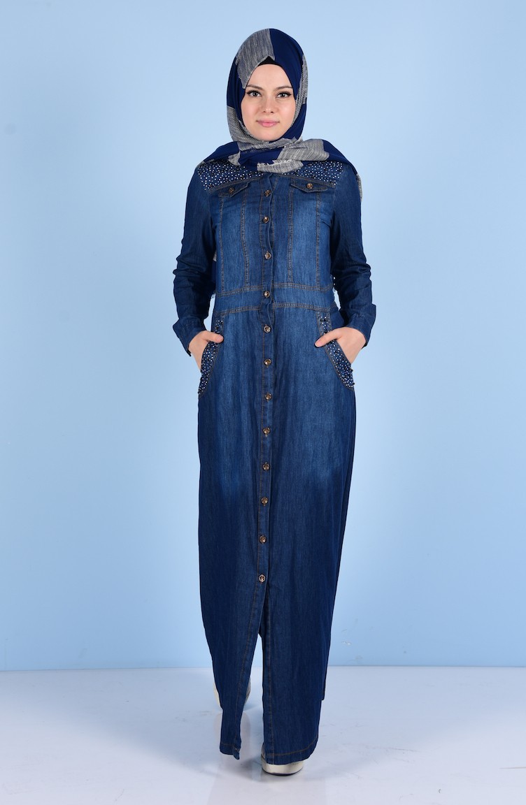 latest denim abaya designs