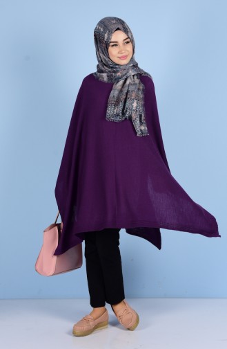 Poncho Tricot 2002-01 Pourpre Clair 2002-01