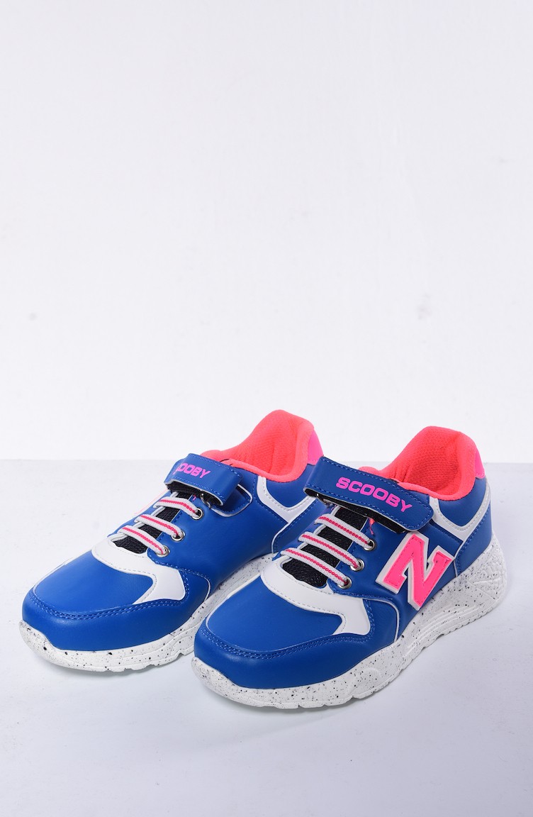 Spor Çocuk Ayakkabı 50069-07 Mavi Pembe