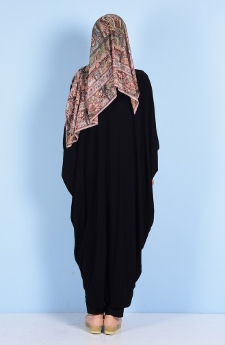 Bat Abaya with Zipper 17471-09 Navy Blue 17231-01
