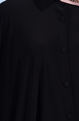 Bat Abaya with Zipper 17471-09 Navy Blue 17231-01