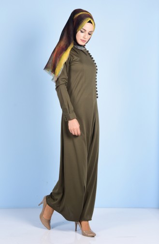 Khaki Hijab Dress 1916-02