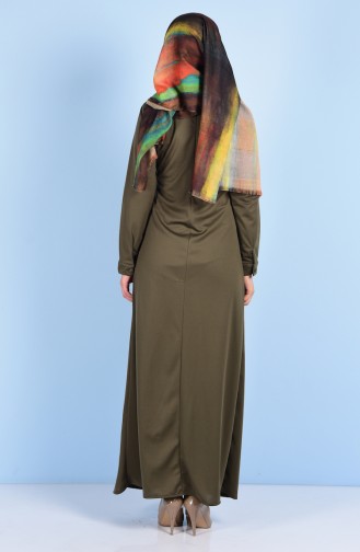 Khaki Hijab Dress 1916-02