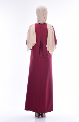 Kleid mit Bluse Detail 4179-06 Weinrot 4179-06