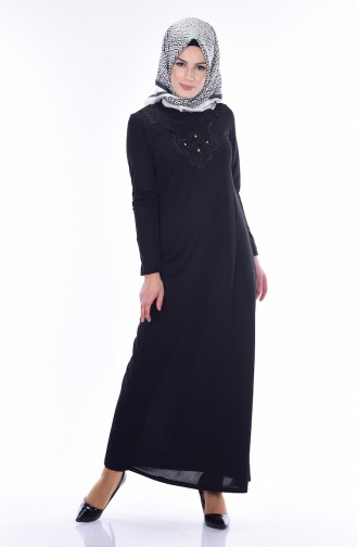 Black Hijab Dress 2163-01