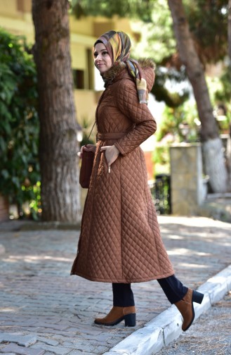 Kapüşonlu Kaban 5042-04 Taba