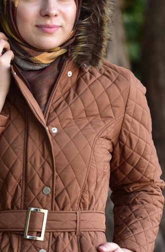 Kapüşonlu Kaban 5042-04 Taba