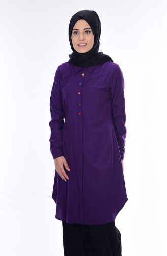 Buttoned Tunic 1420-12 Dark Purple 1420-12