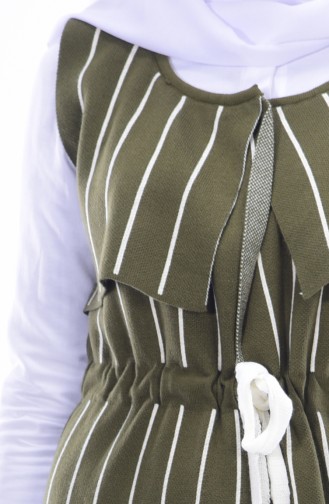 Khaki Gilet 3165-01