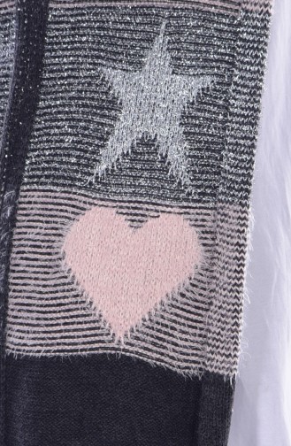 Glittered Knitwear Vest 1081-08 Coal 1081-08