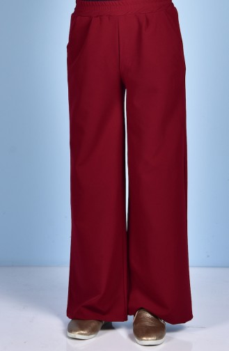 Pantalon Large avec Poches 5095-04 Bordeaux 5095-04