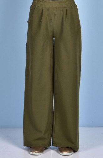 Pantalon Large avec Poches 5095-05 Vert Khaki 5095-05