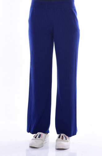 iLMEK Knitwear Wide Leg Pants 3988-05 Saxon Blue 3988-05