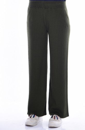 iLMEK Knitwear Wide Leg Pants 3988-06 Khaki 3988-06