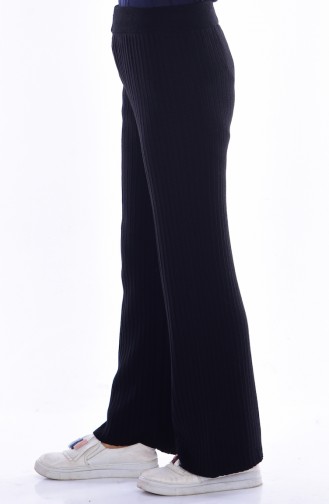 iLMEK Knitwear Wide Leg Pants 3988-07 Black 3988-07