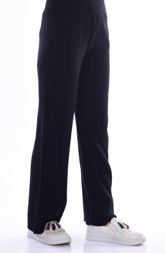 Pantalon Large Tricot 3988-07 Noir 3988-07