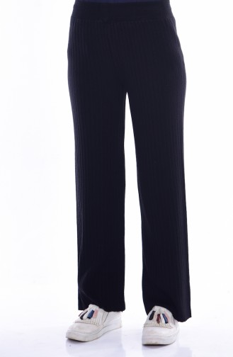 iLMEK Knitwear Wide Leg Pants 3988-07 Black 3988-07