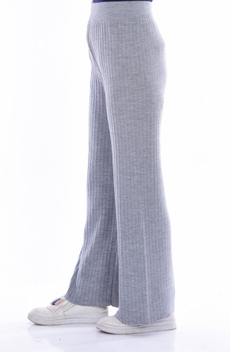 Knitwear Wide Leg Trousers 3988-08 Grey 3988-08