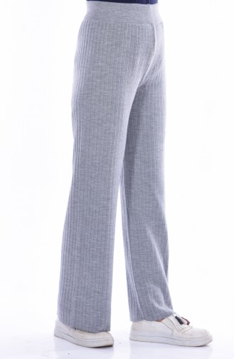 Knitwear Wide Leg Trousers 3988-08 Grey 3988-08
