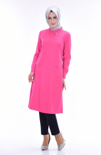 Tunic with Pockets 0116-01 Pink 0116-01