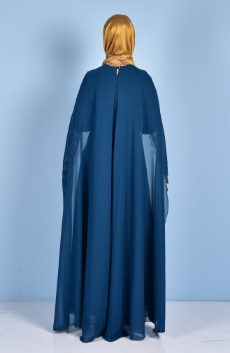 فستان أزرق زيتي 52597-10