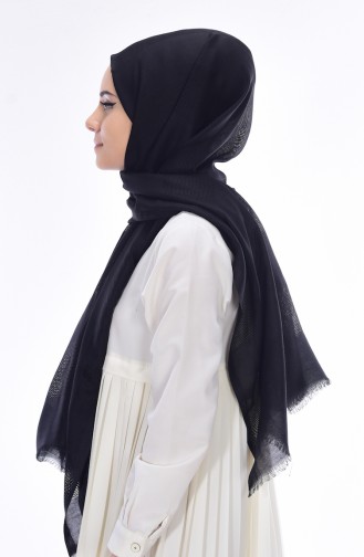 Net Detailed Shawl 19033-01 Black 01