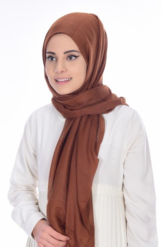 Net Detailed Shawl 19033-07 Brown 07