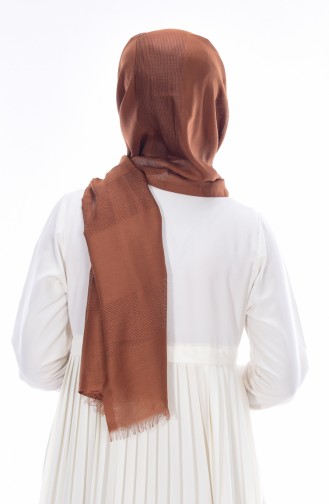 Net Detailed Shawl 19033-07 Brown 07