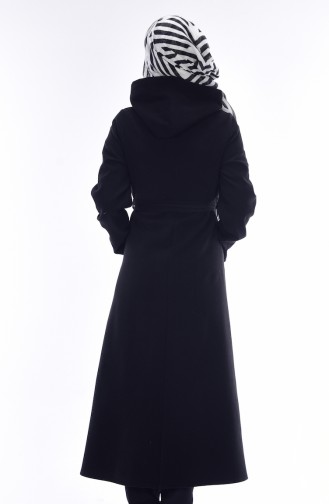 Cache Coat with Zipper 1009-01 Black 1009-01