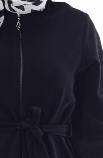 معطف طويل أسود 1009-01
