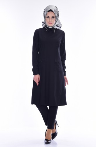 Tunic with Pockets 0116-05 Black 0116-05