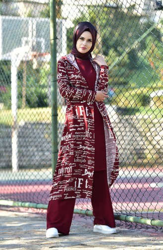 Claret Red Suit 6022-02