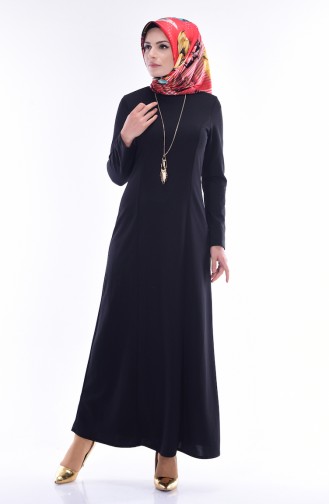 فستان بتصميم سادة مع سلسال  8634-03